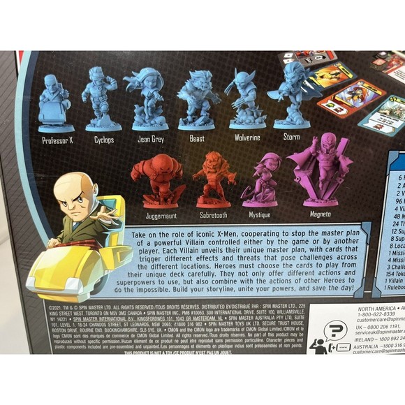 X-Men, Marvel United Board Game with Cards Collectible Hero Villain Figurines - Picture 2 of 12